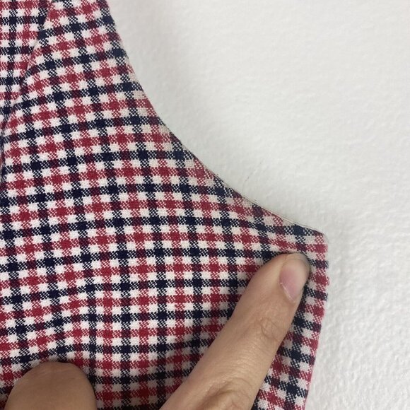 J. Crew Women's Plaid Pencil Dress Size 2 Red Black Mini Check Cotton Sleeveless - Picture 2 of 12